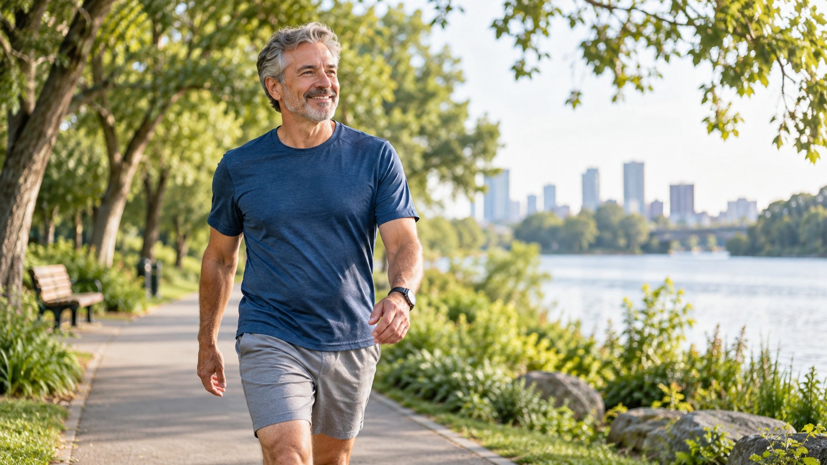 Man completing a simple movement session