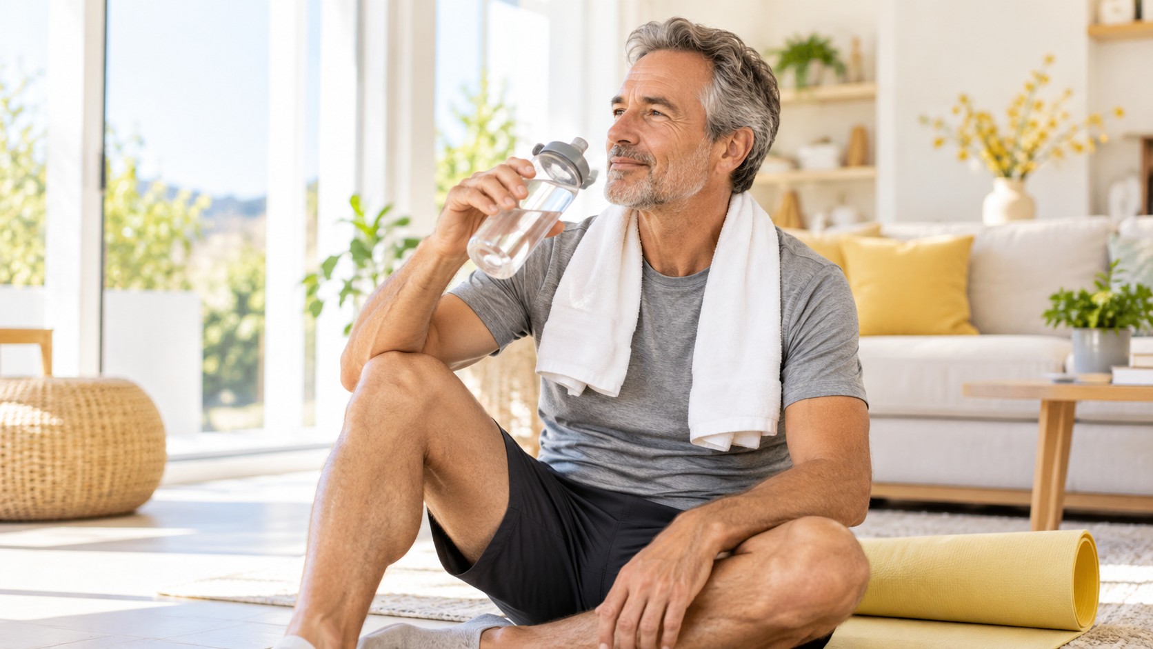 Simple evening setting associated with rest and recovery